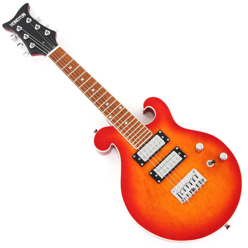 Shorty Solid Body Electric Guitar with AAA Birdseye Maple Veneer (HY-2527)