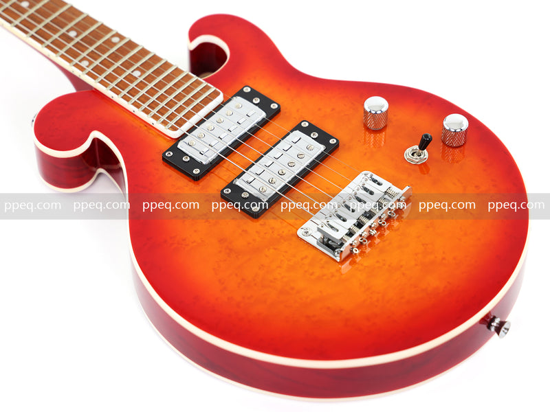 Shorty Solid Body Electric Guitar with AAA Birdseye Maple Veneer (HY-2527)