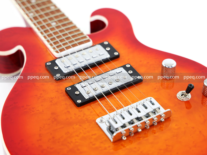 Shorty Solid Body Electric Guitar with AAA Birdseye Maple Veneer (HY-2527)