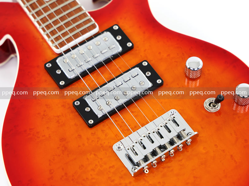 Shorty Solid Body Electric Guitar with AAA Birdseye Maple Veneer (HY-2527)