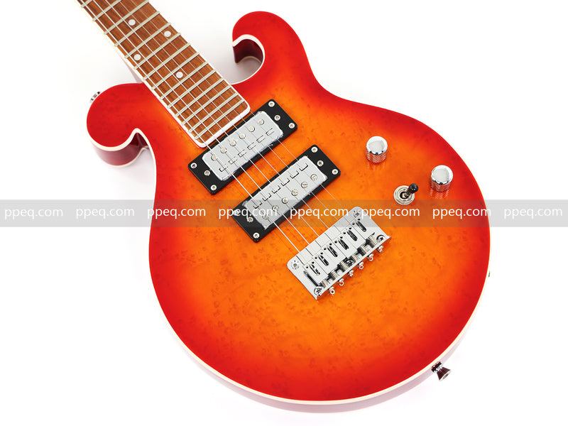 Shorty Solid Body Electric Guitar with AAA Birdseye Maple Veneer (HY-2527)