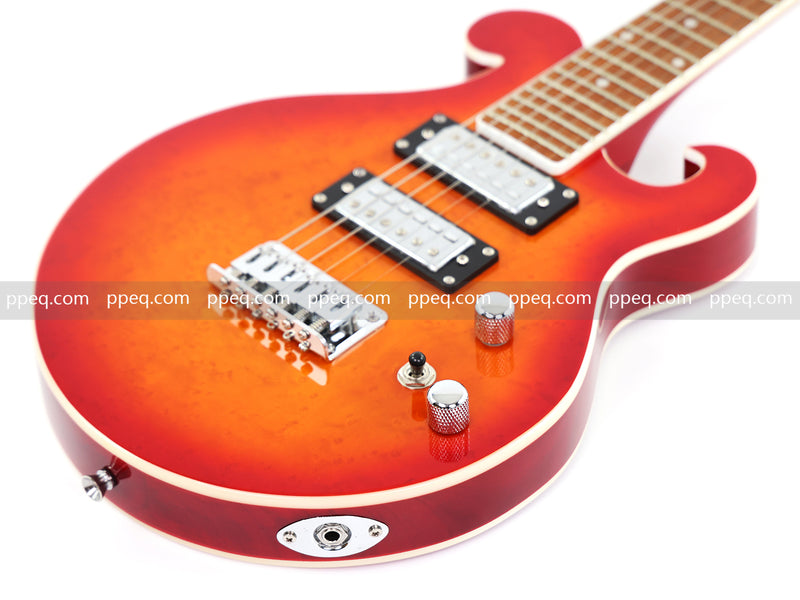 Shorty Solid Body Electric Guitar with AAA Birdseye Maple Veneer (HY-2527)