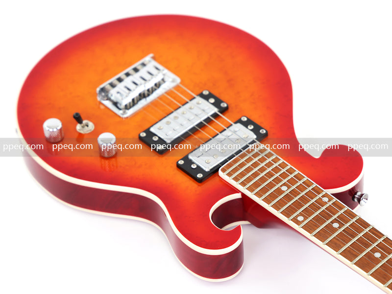 Shorty Solid Body Electric Guitar with AAA Birdseye Maple Veneer (HY-2527)