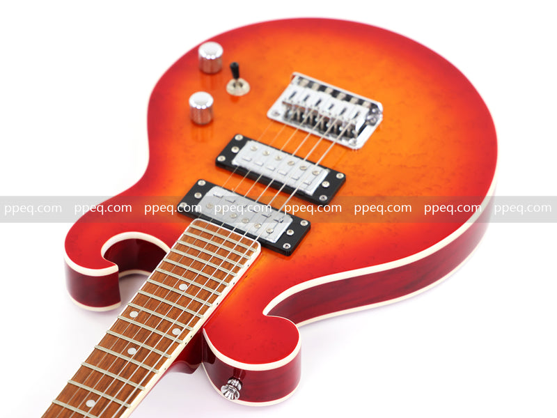 Shorty Solid Body Electric Guitar with AAA Birdseye Maple Veneer (HY-2527)