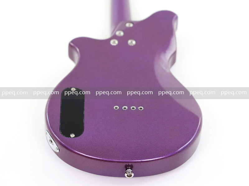 8-String Shorty Solid Body Electric Guitar with Gloss Metallic Purple Finish (HY-2525)