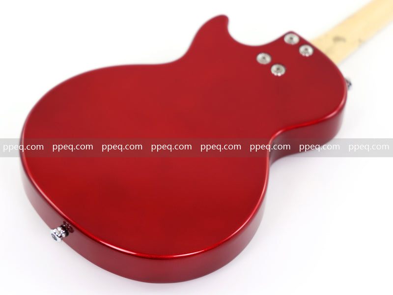 Shorty Solid Body Electric Guitar with Gloss Red Metallic Finish (HY-2541)