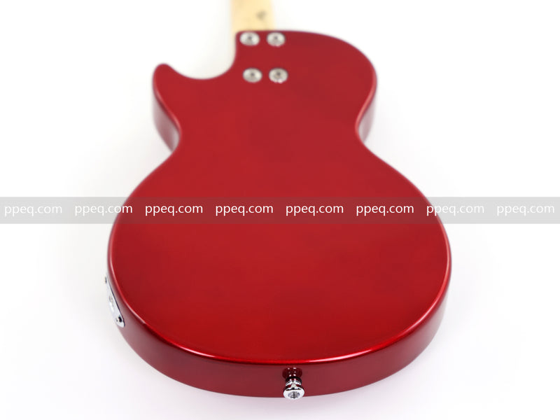 Shorty Solid Body Electric Guitar with Gloss Red Metallic Finish (HY-2541)