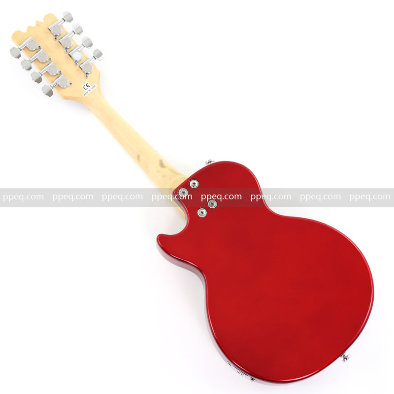 Shorty Solid Body Electric Guitar with Gloss Red Metallic Finish (HY-2541)