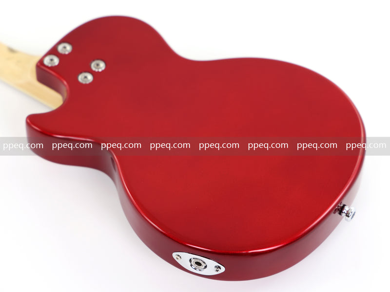 Shorty Solid Body Electric Guitar with Gloss Red Metallic Finish (HY-2541)