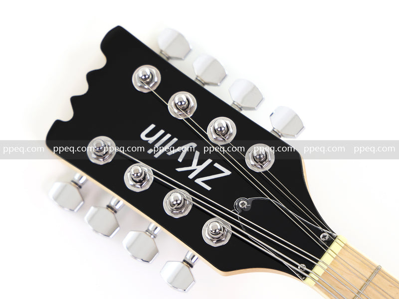 Shorty Solid Body Electric Guitar with Gloss Red Metallic Finish (HY-2541)