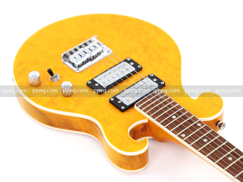 Shorty Solid Body Electric Guitar with AAA Birdseye Maple Veneer (HY-2524)