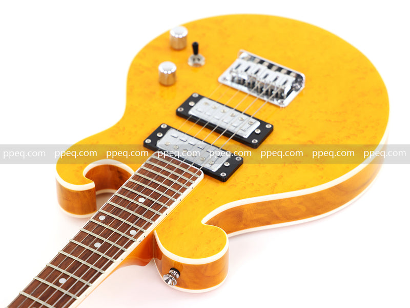 Shorty Solid Body Electric Guitar with AAA Birdseye Maple Veneer (HY-2524)