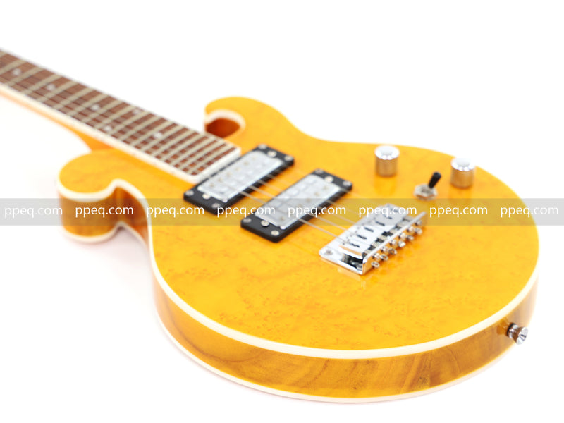 Shorty Solid Body Electric Guitar with AAA Birdseye Maple Veneer (HY-2524)