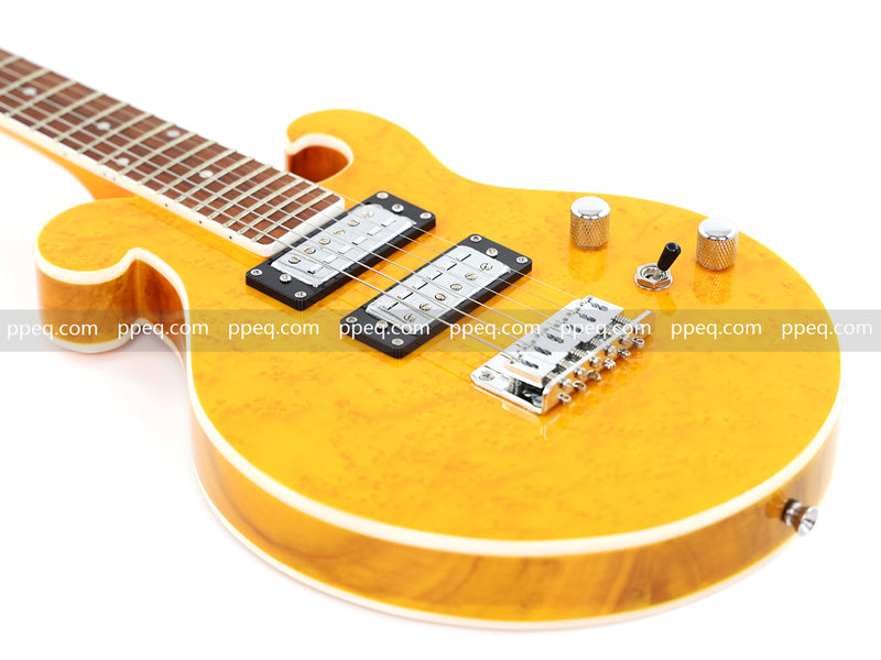 Shorty Solid Body Electric Guitar with AAA Birdseye Maple Veneer (HY-2524)