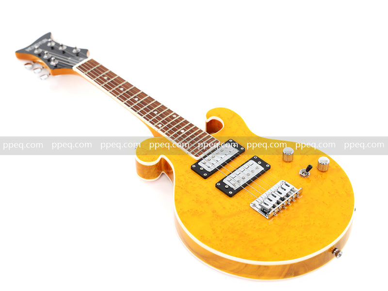 Shorty Solid Body Electric Guitar with AAA Birdseye Maple Veneer (HY-2524)