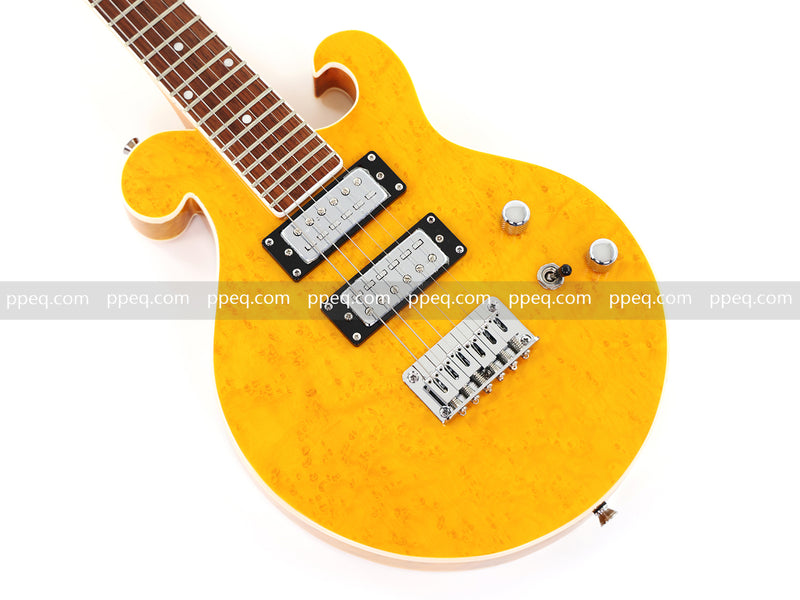 Shorty Solid Body Electric Guitar with AAA Birdseye Maple Veneer (HY-2524)