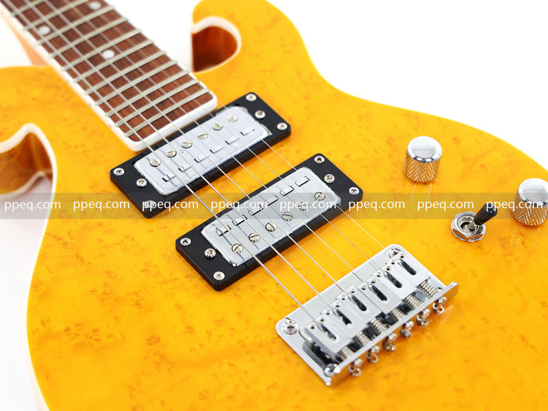 Shorty Solid Body Electric Guitar with AAA Birdseye Maple Veneer (HY-2524)