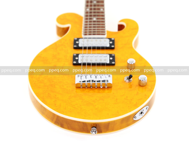 Shorty Solid Body Electric Guitar with AAA Birdseye Maple Veneer (HY-2524)