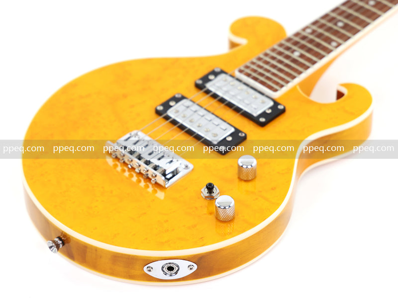 Shorty Solid Body Electric Guitar with AAA Birdseye Maple Veneer (HY-2524)