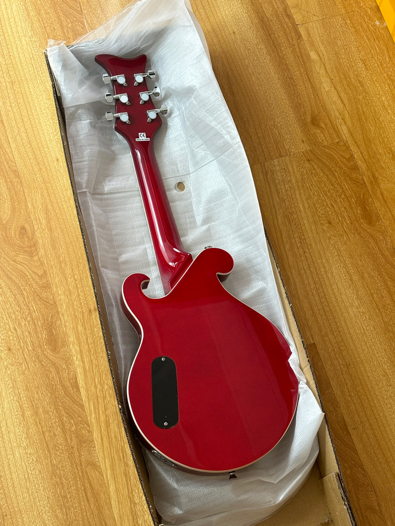 Shorty Solid Body Electric Guitar with AAA Birdseye Maple Veneer (HY-2527)