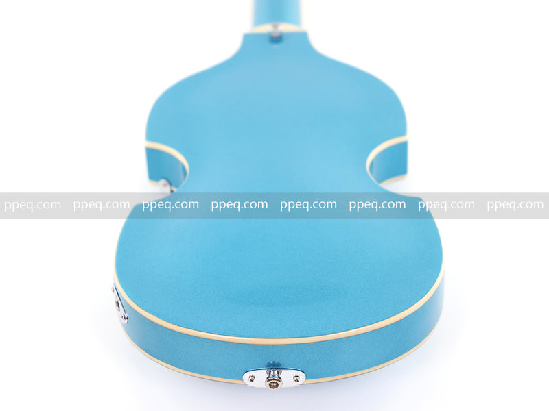Tiffany Blue Violin-Shaped Semi-Hollow Body Electric Guitar with Gloss Metallic Finish (HY-2510)