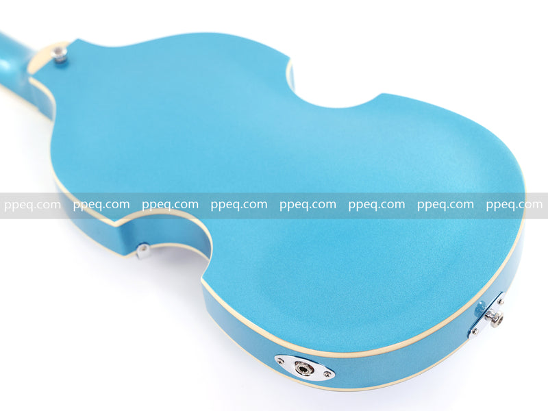 Tiffany Blue Violin-Shaped Semi-Hollow Body Electric Guitar with Gloss Metallic Finish (HY-2510)
