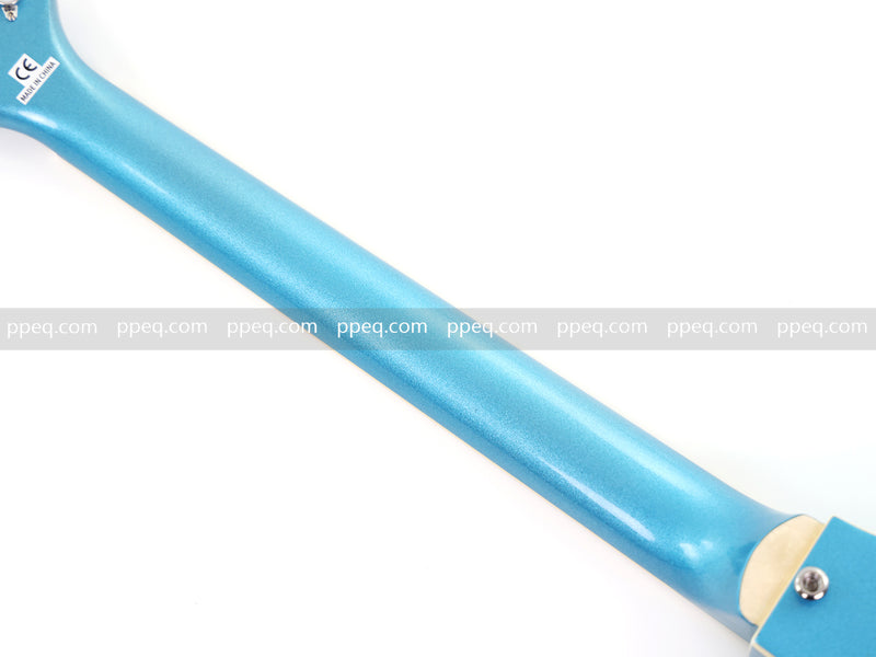 Tiffany Blue Violin-Shaped Semi-Hollow Body Electric Guitar with Gloss Metallic Finish (HY-2510)