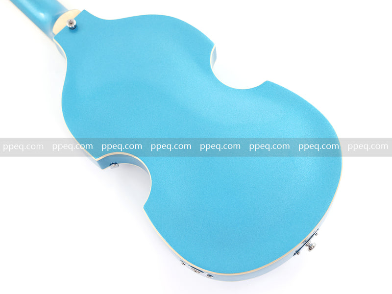Tiffany Blue Violin-Shaped Semi-Hollow Body Electric Guitar with Gloss Metallic Finish (HY-2510)