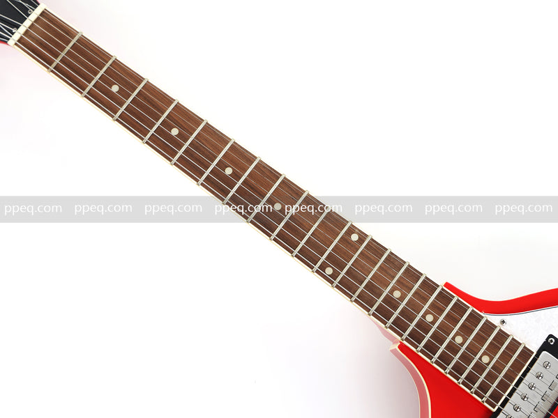 Violin-Shaped Semi-Hollow Body Electric Guitar with Gloss Bright Red Finish (HY-2521)