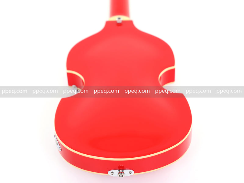 Violin-Shaped Semi-Hollow Body Electric Guitar with Gloss Bright Red Finish (HY-2521)