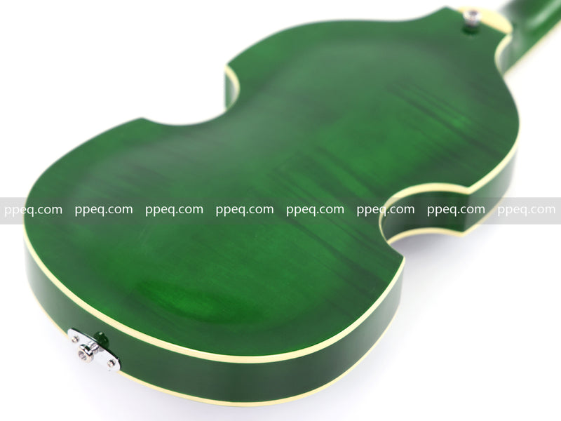 Violin-Shaped Semi-Hollow Body Electric Guitar with Gloss Emerald Green Finish (HY-2519)