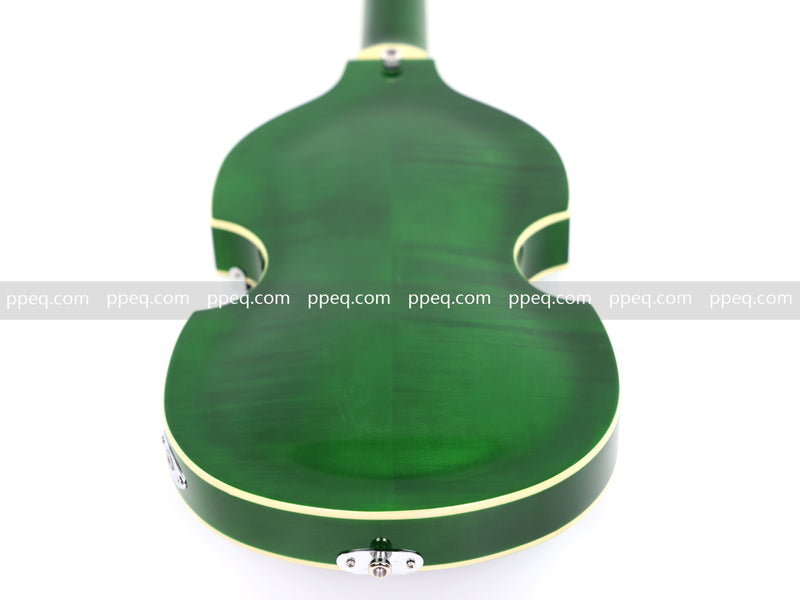Violin-Shaped Semi-Hollow Body Electric Guitar with Gloss Emerald Green Finish (HY-2519)