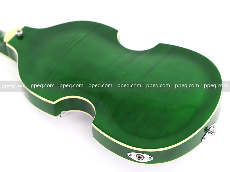 Violin-Shaped Semi-Hollow Body Electric Guitar with Gloss Emerald Green Finish (HY-2519)