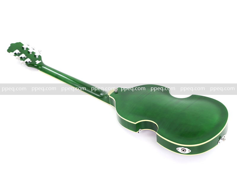 Violin-Shaped Semi-Hollow Body Electric Guitar with Gloss Emerald Green Finish (HY-2519)
