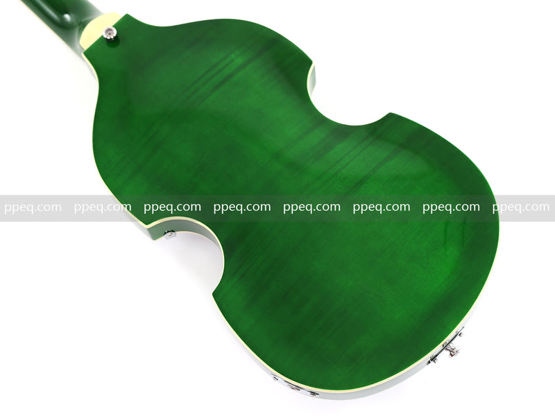 Violin-Shaped Semi-Hollow Body Electric Guitar with Gloss Emerald Green Finish (HY-2519)