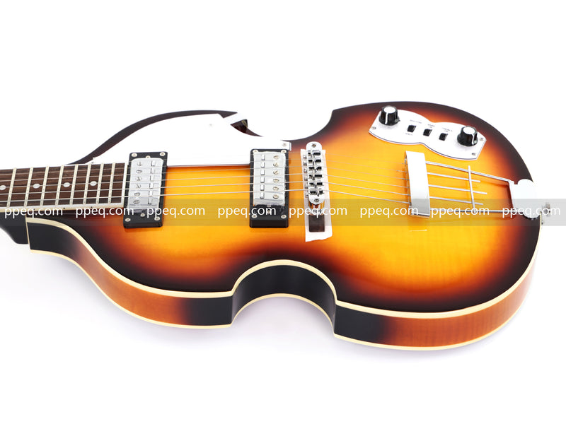 Violin-Shaped Semi-Hollow Body Electric Guitar with Gloss Sunburst Finish (HY-2532)
