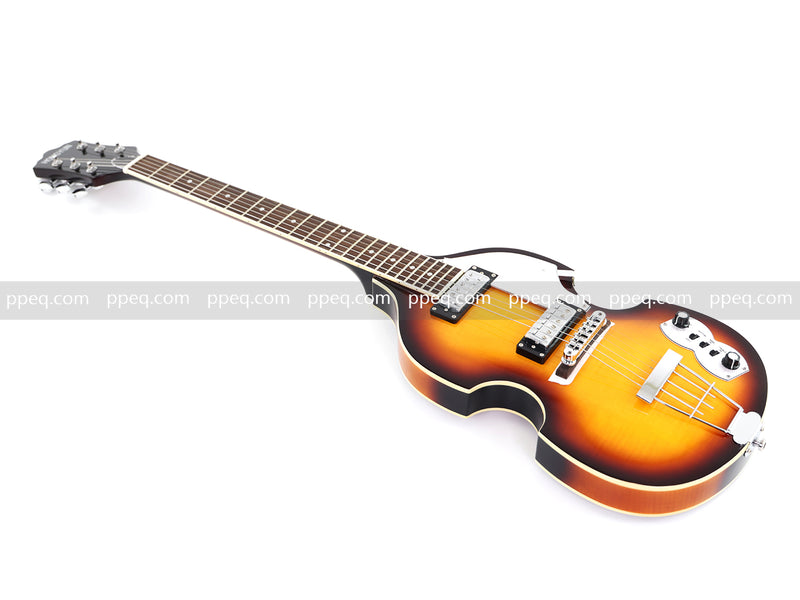 Violin-Shaped Semi-Hollow Body Electric Guitar with Gloss Sunburst Finish (HY-2532)