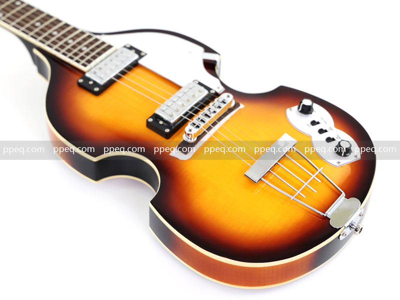 Violin-Shaped Semi-Hollow Body Electric Guitar with Gloss Sunburst Finish (HY-2532)