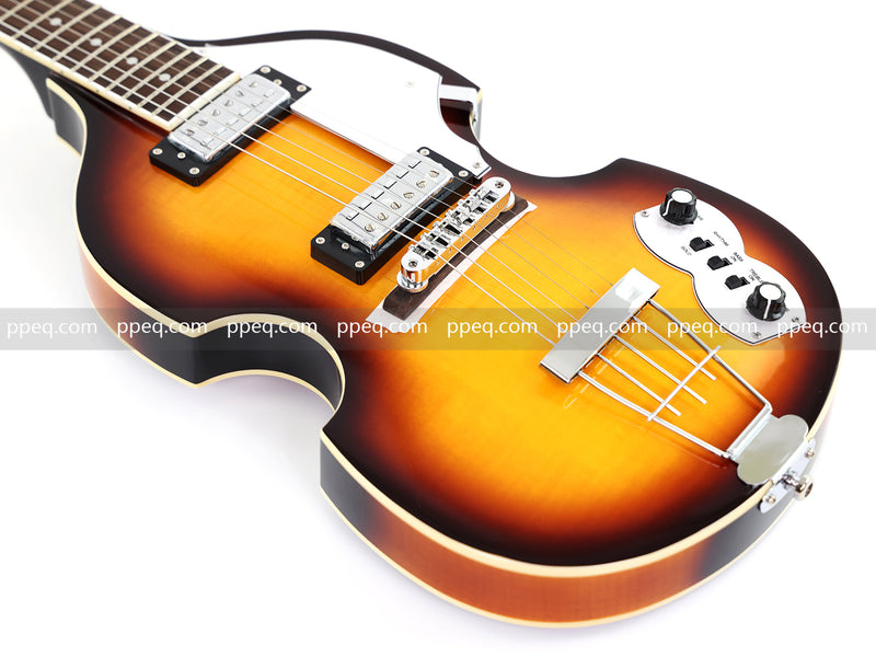 Violin-Shaped Semi-Hollow Body Electric Guitar with Gloss Sunburst Finish (HY-2532)
