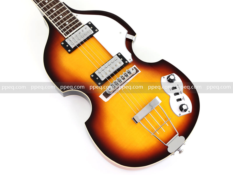 Violin-Shaped Semi-Hollow Body Electric Guitar with Gloss Sunburst Finish (HY-2532)