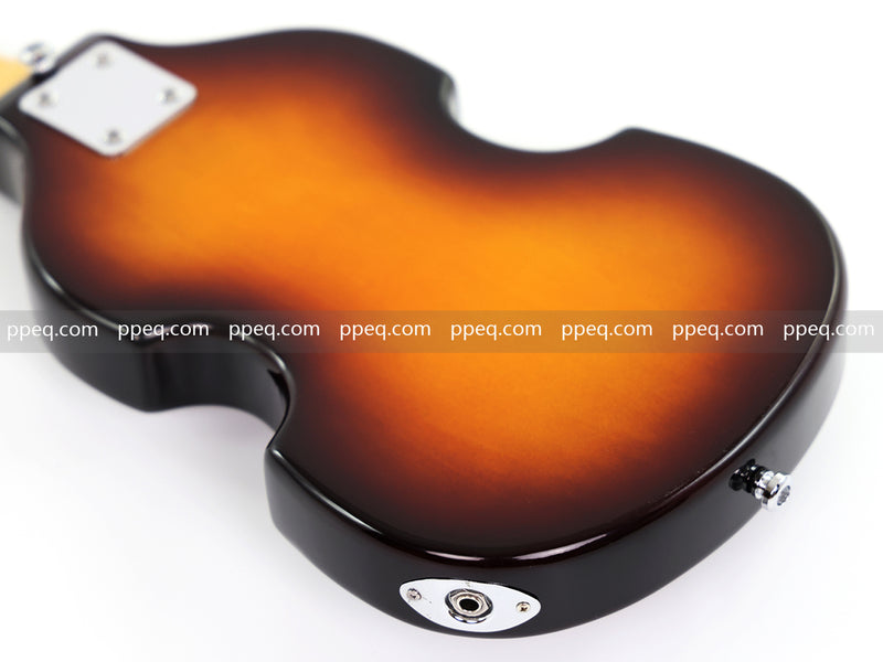 Violin-Shaped Shorty Solid Body Electric Guitar with Gloss Sunburst Finish (HY-2523)