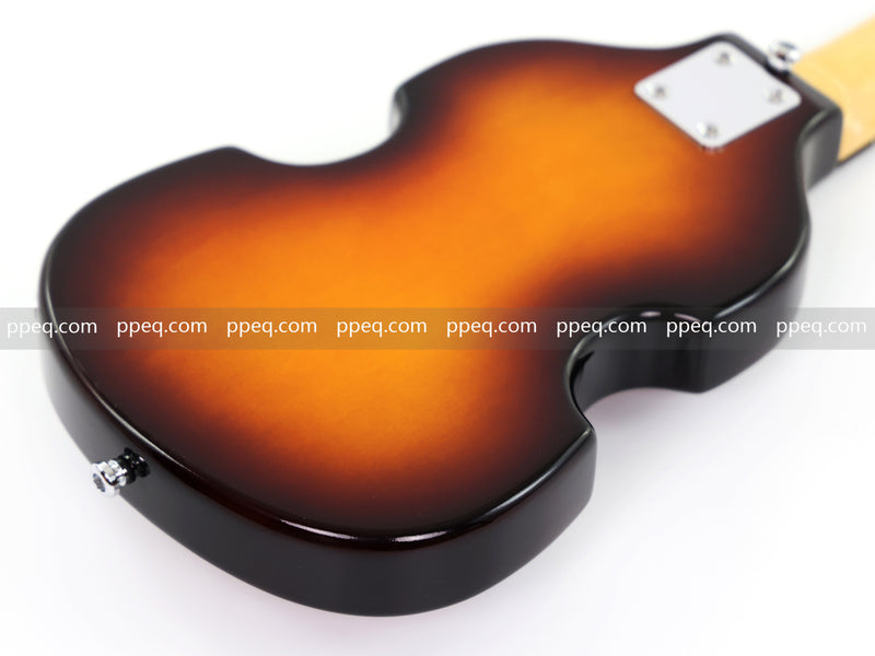 Violin-Shaped Shorty Solid Body Electric Guitar with Gloss Sunburst Finish (HY-2523)