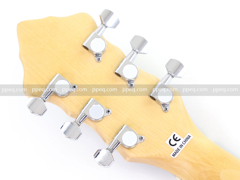 Violin-Shaped Shorty Solid Body Electric Guitar with Gloss Sunburst Finish (HY-2523)