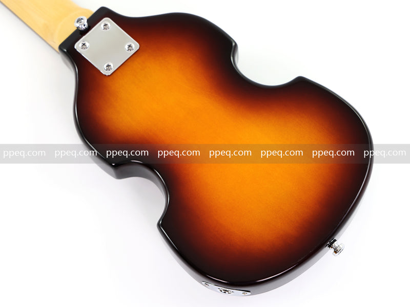 Violin-Shaped Shorty Solid Body Electric Guitar with Gloss Sunburst Finish (HY-2523)