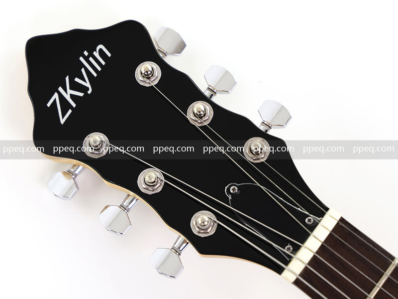 Violin-Shaped Shorty Solid Body Electric Guitar with Gloss Sunburst Finish (HY-2523)