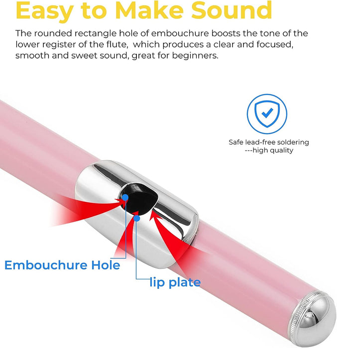 Closed Hole C Flute with Case, Stand and Cleaning Kit