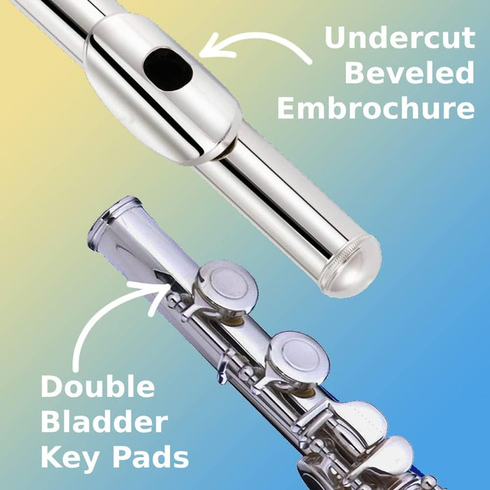 Closed Hole C Flute with a Case, Stand, Cleaning Kit