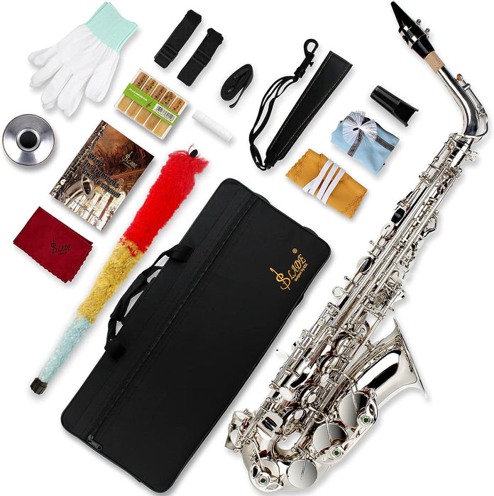 Eb Key Alto Saxophone with Case and Cleaning Kit