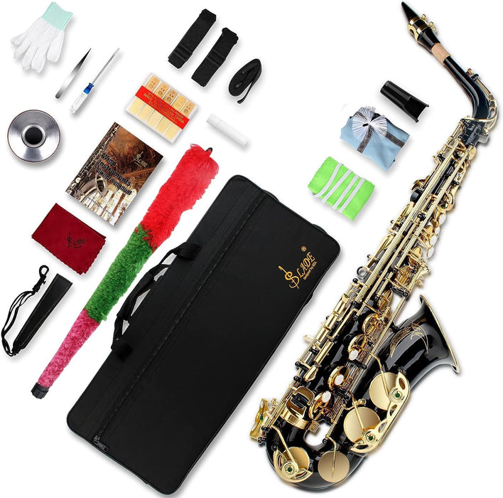 Eb Key Alto Saxophone with Case and Cleaning Kit