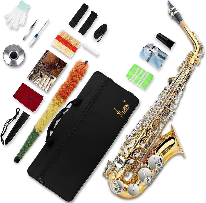 Eb Key Alto Saxophone with Case and Cleaning Kit